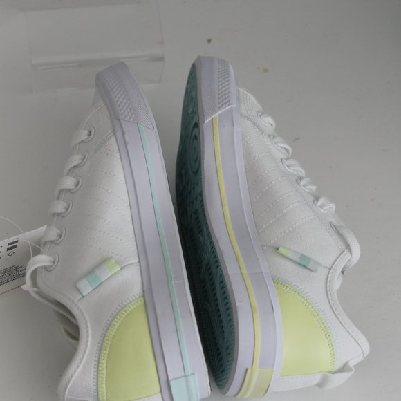 Adidas Originals Three Stripes Unisex Sneakers Men's 5.5 or Wom 7 White Yellow - Picture 12 of 16